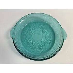Turquoise Glass Pie Pans Pyrex Kitchen Pyrex Peacock Teal